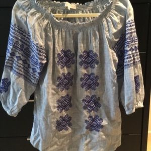 Christopher Sauvant linen off shoulder top